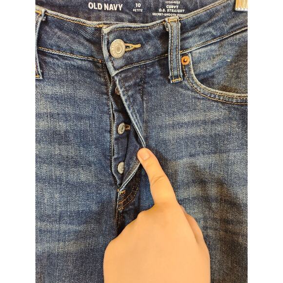 Old Navy Women's High-rise Curvy OG Straight Secret Smooth Pockets Jeans Size 10 - Picture 3 of 8